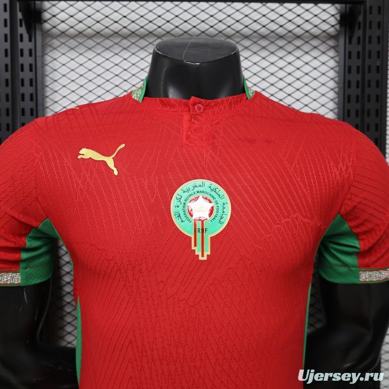 Player Version 26/27 Morocco Red & Green Home Jersey