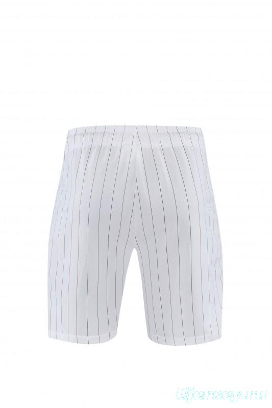 26/27 Arsenal  White Pinstripe Short Sleeve+Soccer Shorts