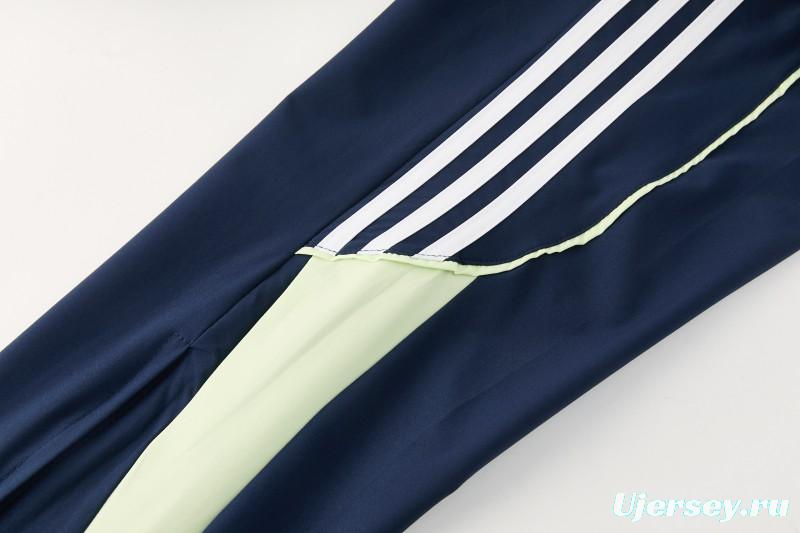 26/27 Real Madrid Navy Blue Full Zipper Hooded Windbreaker Tracksuit + Long Pants