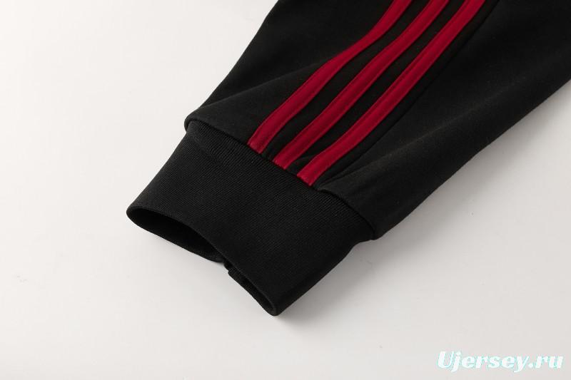 26/27 Liverpool  Black Full Zipper Hooded Jacket Tracksuit + Long Pants