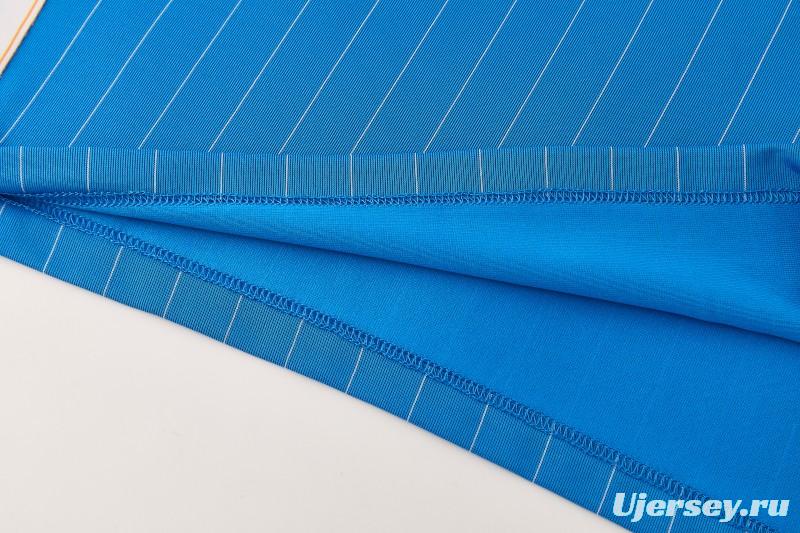 26/27 Real Madrid  Blue Pinstripe  Short Sleeve+Soccer Shorts