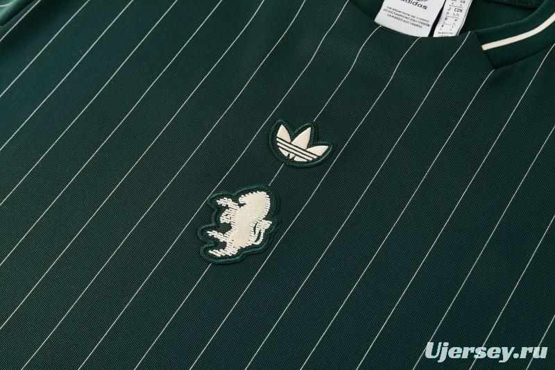 26/27 Juventus Navy Green Short Sleeve+Soccer Shorts