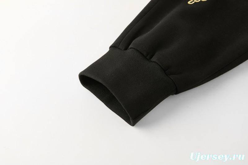 26/27 Manchester United Black Pullover Hooded Tracksuit + Long Pants