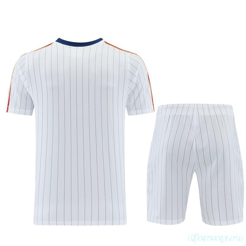 26/27 AS Roma White Short Sleeve+Soccer Shorts