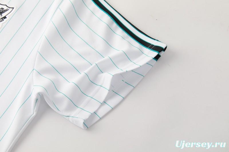 26/27  Liverpool White Short Sleeve+Soccer Shorts