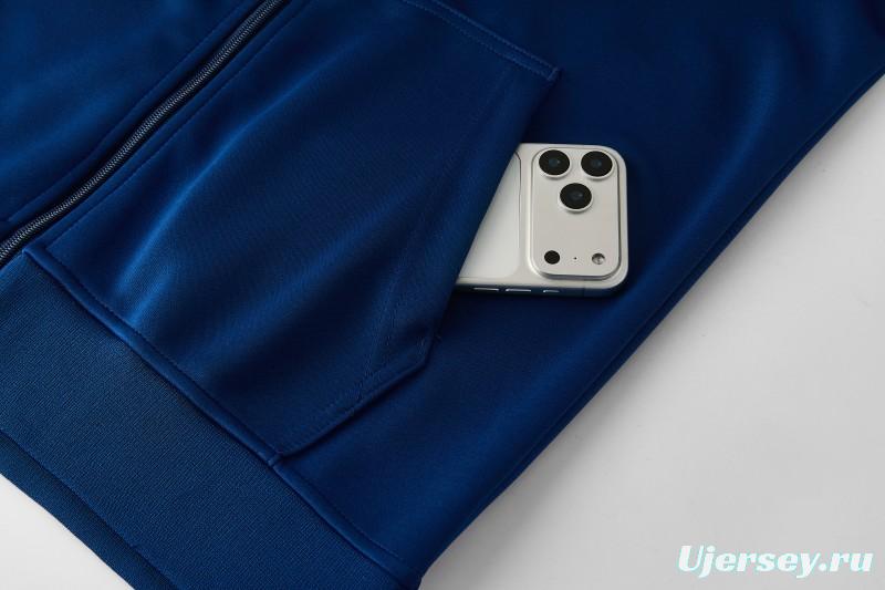 2026  Adidas Royal Blue Full Zipper Jacket + Long Pants