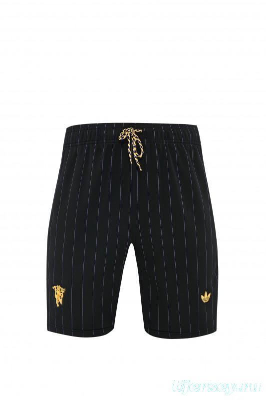 26/27  Manchester United Black Short Sleeve+Soccer Shorts