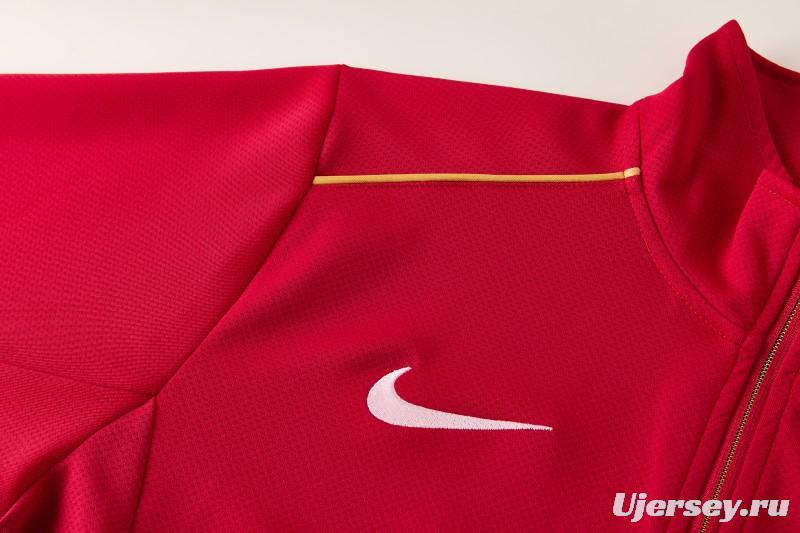 2026 Nike Red Full Zipper Jacket + Long Pants