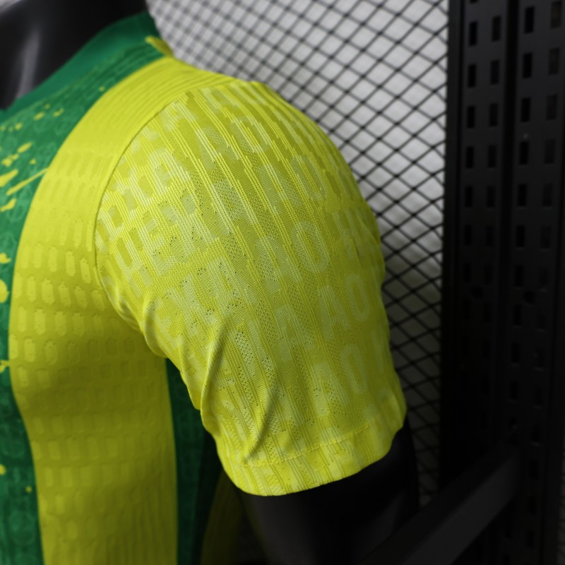 Player Version 2026 Brazil Yellow & Green Vertical Stripe Special Edition Jersey