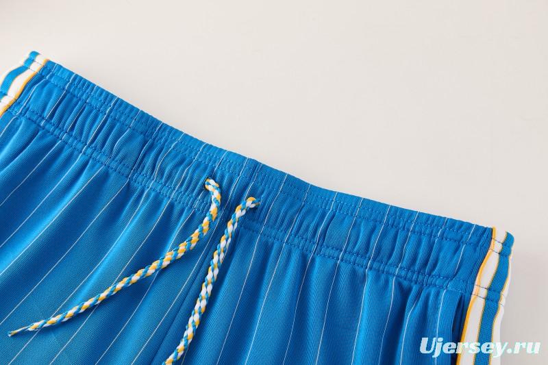 26/27 Real Madrid  Blue Pinstripe  Short Sleeve+Soccer Shorts