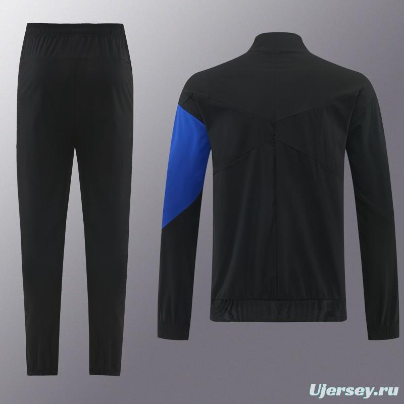 26/27 Chelsea Black Full Zipper Hooded Jacket Tracksuit + Long Pants