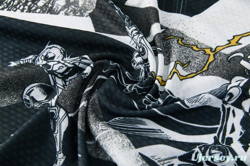 26/27  Real Madrid Black x Marvel  Short Sleeve+Soccer Shorts