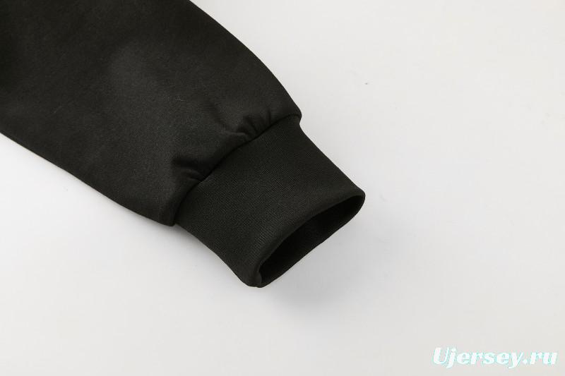 26/27 Manchester United Black Pullover Hooded Tracksuit + Long Pants