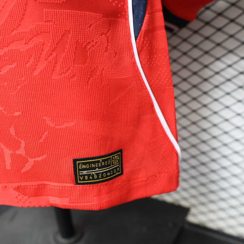 Player Version 26/27 England Away Red Long Sleeve Jersey