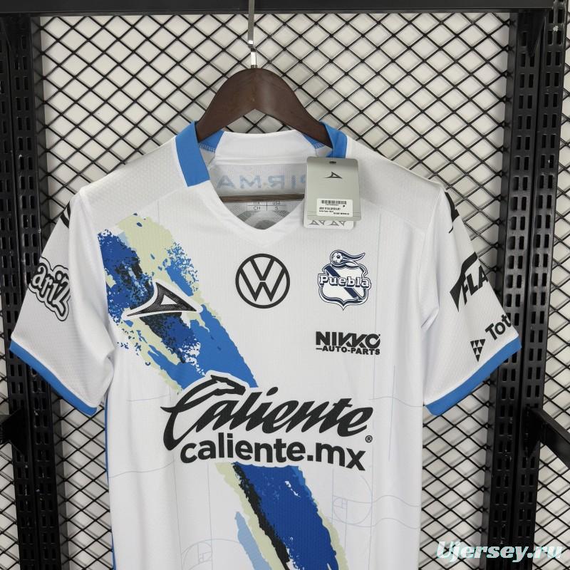 Player Version 25/26 Club Puebla White with Blue Home Jersey