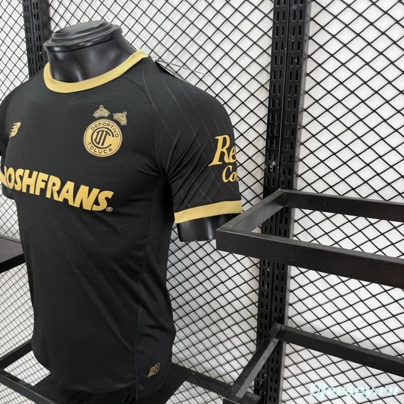 Player Version 26/27 Deportivo Toluca FC New Balance Away Black Gold Jersey