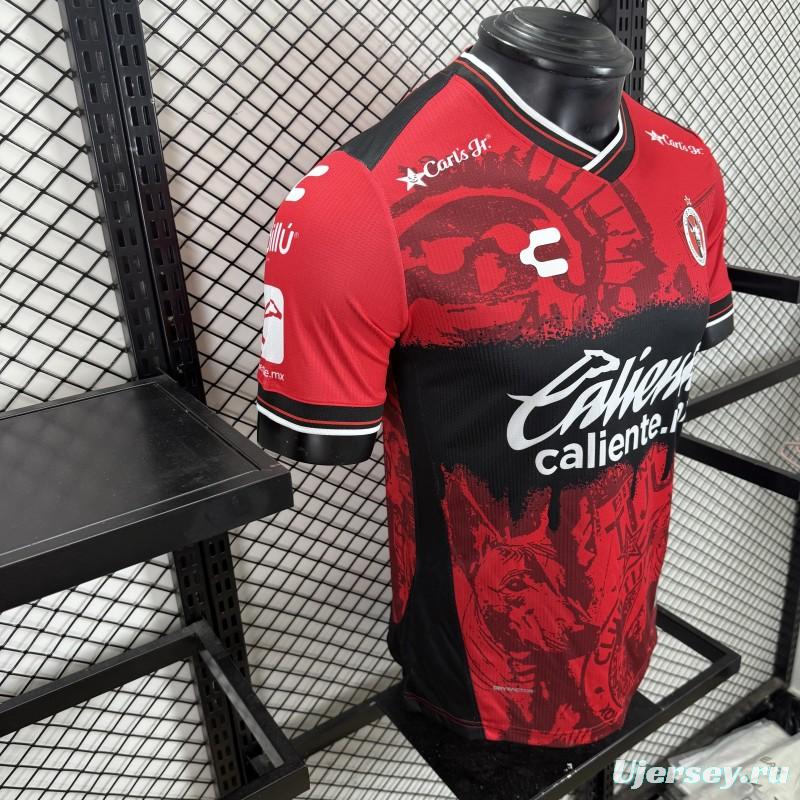 Player Version 25/26 Club Tijuana Red & Black home Jersey