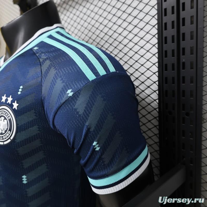 Player Version 2026 Germany  Navy Blue with Zigzag Pattern Away Jersey