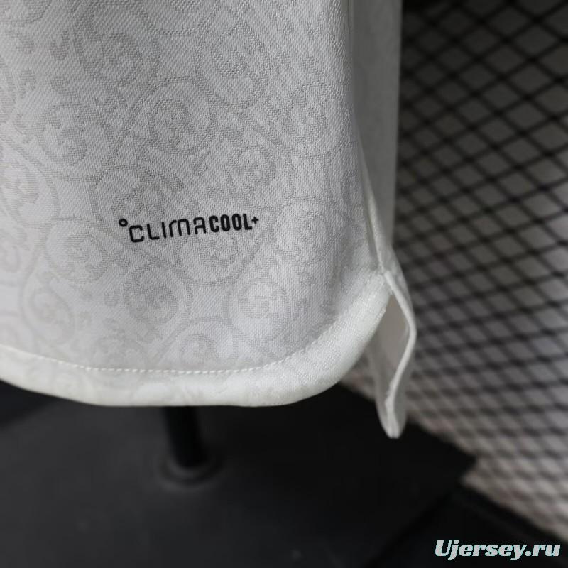 Player Version 2026 Spain  White with Burgundy & Gold Detail Away Jersey