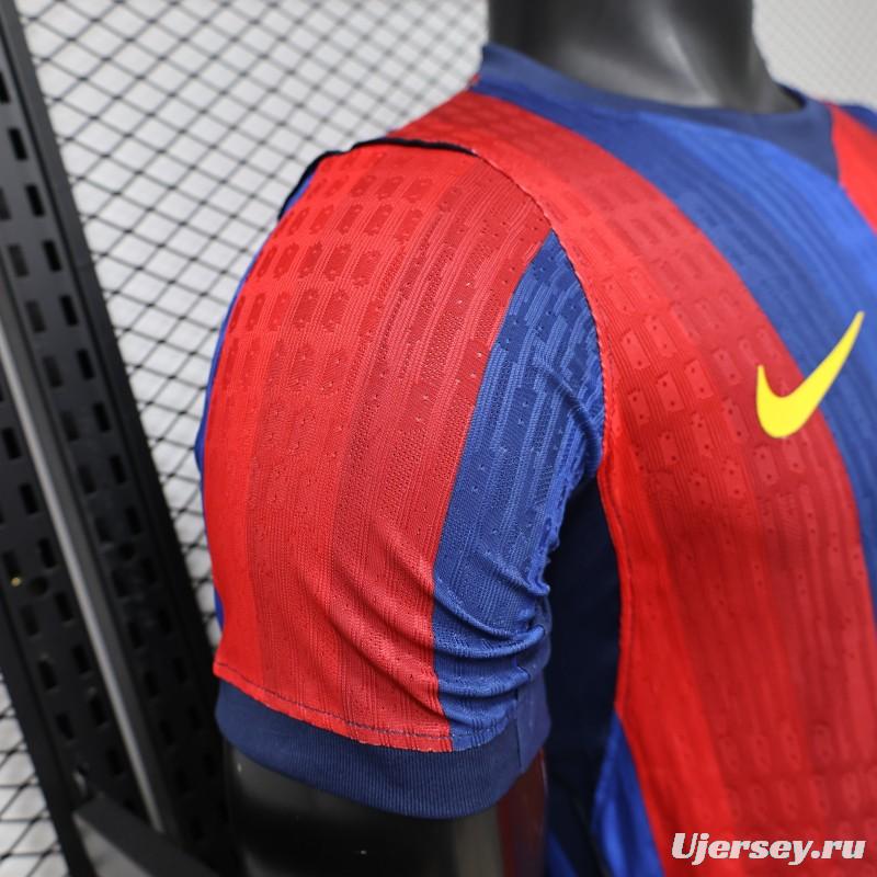 Player Version 25/26 FC Barcelona Blue & Red Vertical Stripes with Spotify Home Jersey