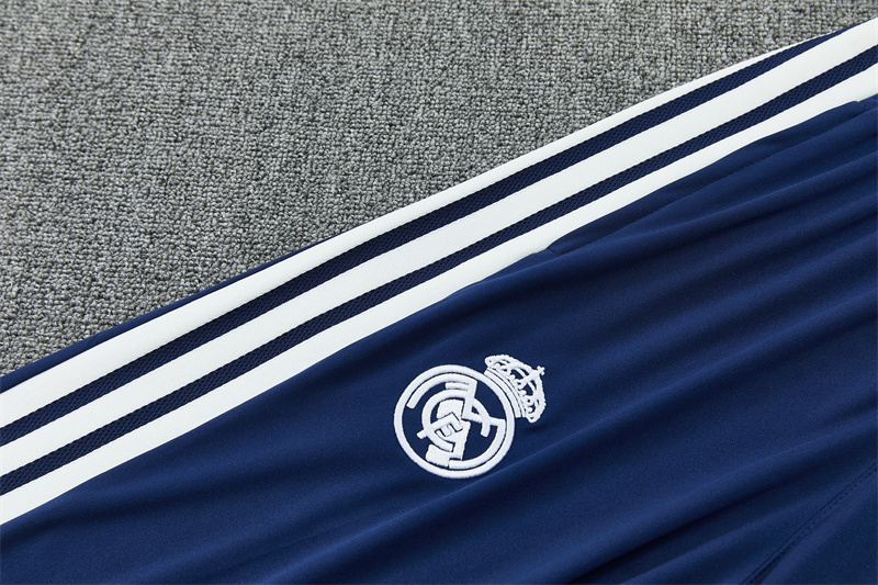 26/27 Real Madrid Away Navy Blue Half Zipper Jacket Tracksuit + Long Pants