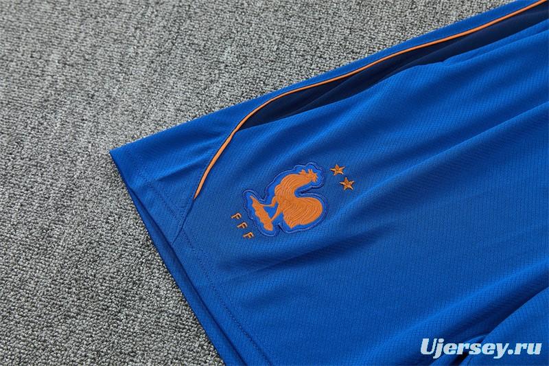 2026 France Blue & Orange Short Sleeve+Soccer Shorts