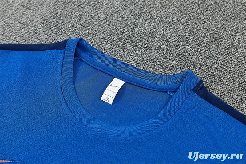 2026 France Blue & Orange Short Sleeve+Soccer Shorts