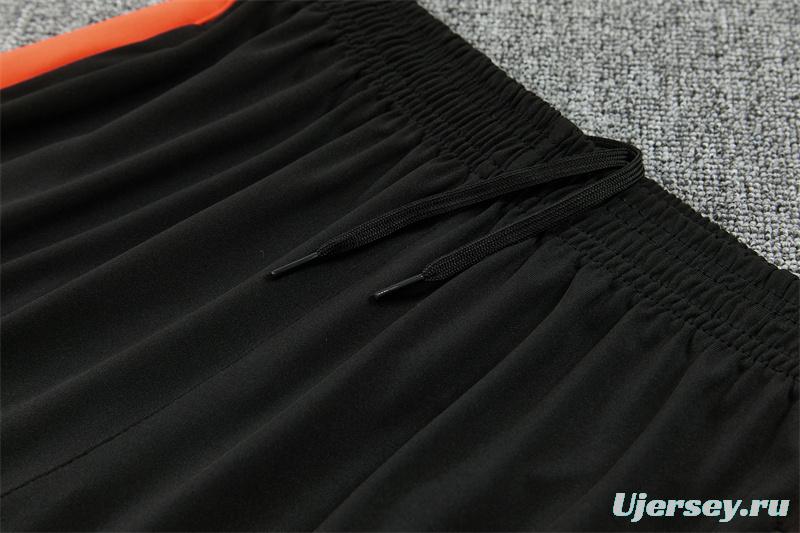 2026 Netherlands Black & Orange  Half Zipper Jacket Tracksuit + Long Pants