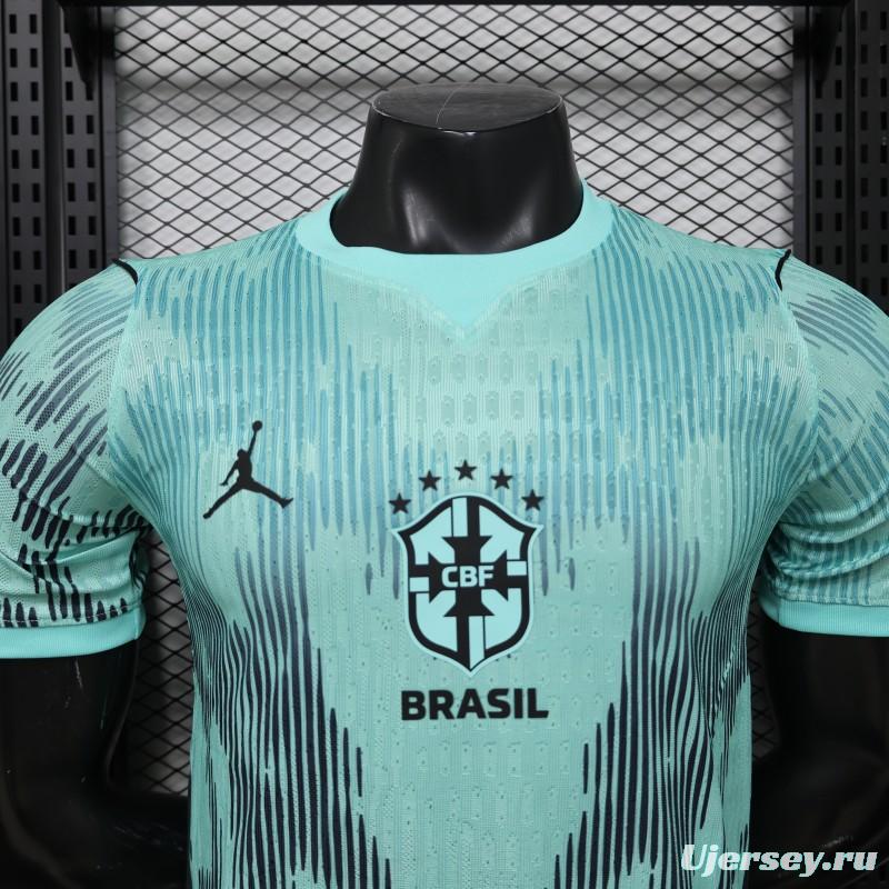 Player Version 26/27 Brazil Mint Green & Black Pattern Special Edition Jersey