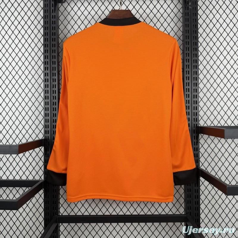 1980 Retro Netherlands Home Long Sleeve Jersey