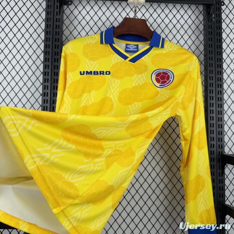 1994 Retro Colombia Home Long Sleeve Jersey
