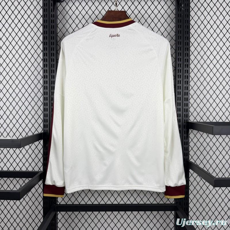 2026 Mens Spain World Cup Away Long Sleeve Jersey