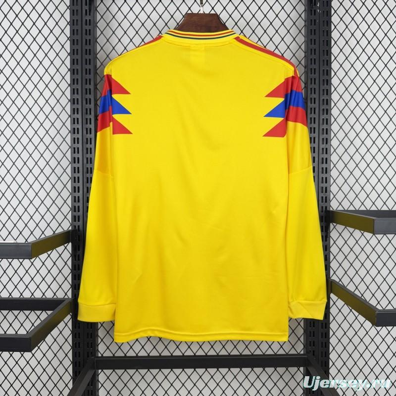 1990 Retro Colombia Home Long Sleeve Jersey
