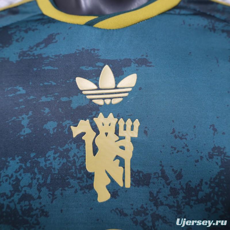 Player Version 26/27 Manchester United Teal & Gold Third Special Edition Jersey