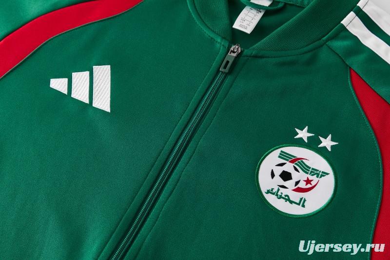 26/27 Algeria  Dark Green  Zipper Training Jacket Tracksuit + Long Pants (Adidas)