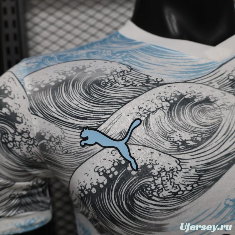 Player Version 26/27 Al-Hilal SFC White & Blue Hokusai Wave Print Special Edition Away Jersey
