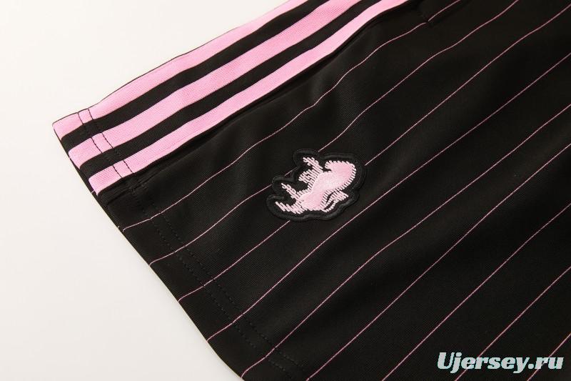 2026/27 Inter Miami CF Black Pinstripe Short Sleeve+Soccer Shorts