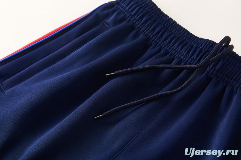 2026/27 Adidas Originals Red  Full Zipper Jacket Tracksuit + Navy Blue Long Pants