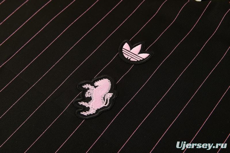 2026/27 Inter Miami CF Black Pinstripe Short Sleeve+Soccer Shorts