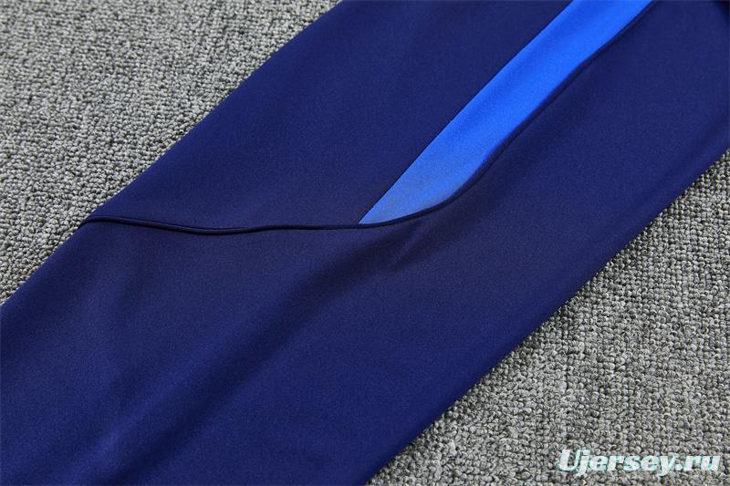 2026 Inter Milan Dark Navy Blue Half Zipper Jacket Tracksuit + Long Pants