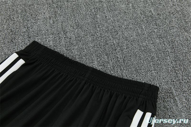 2026 Spain Black & White Half Zipper Jacket Tracksuit + Long Pants