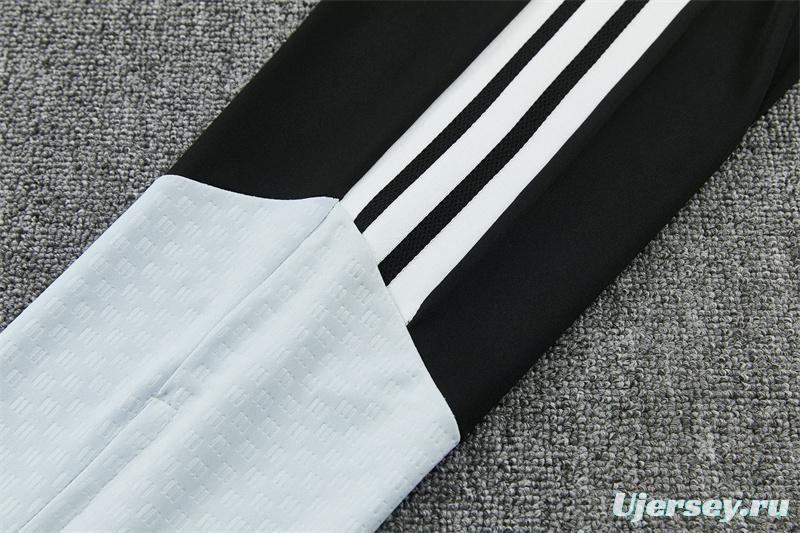 2026 Spain Black & White Half Zipper Jacket Tracksuit + Long Pants