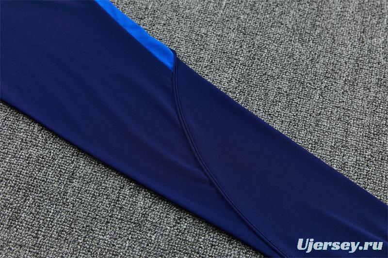 2026 Inter Milan Dark Navy Blue Half Zipper Jacket Tracksuit + Long Pants