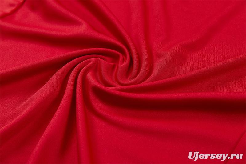 2026 Spain Red Half Zipper Jacket Tracksuit + Long Pants