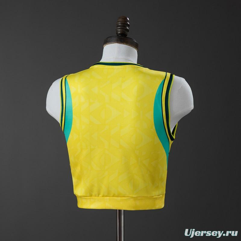 2026 Brazil Women's Crop Tank Top Home Jersey