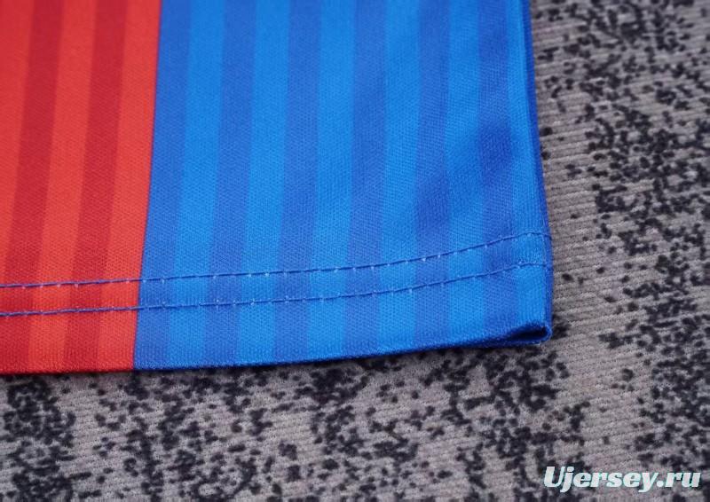 Retro 1989/92 Kids FC Barcelona Blue & Red Stripe Home Jersey