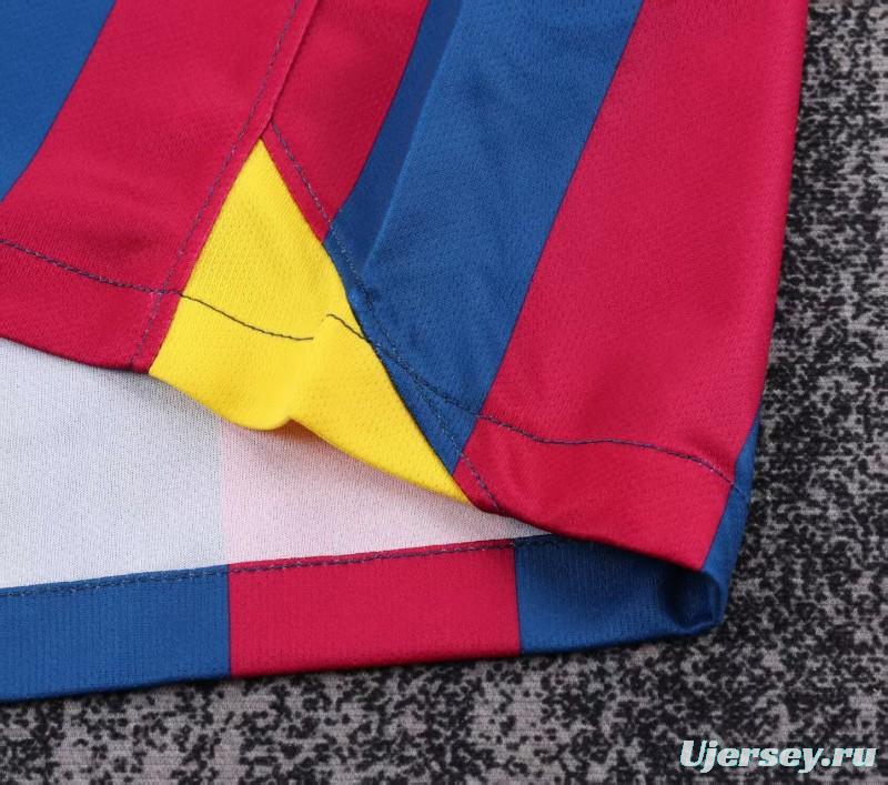 Retro Kids 05/06 Barcelona Home League Version Long Sleeve Jersey