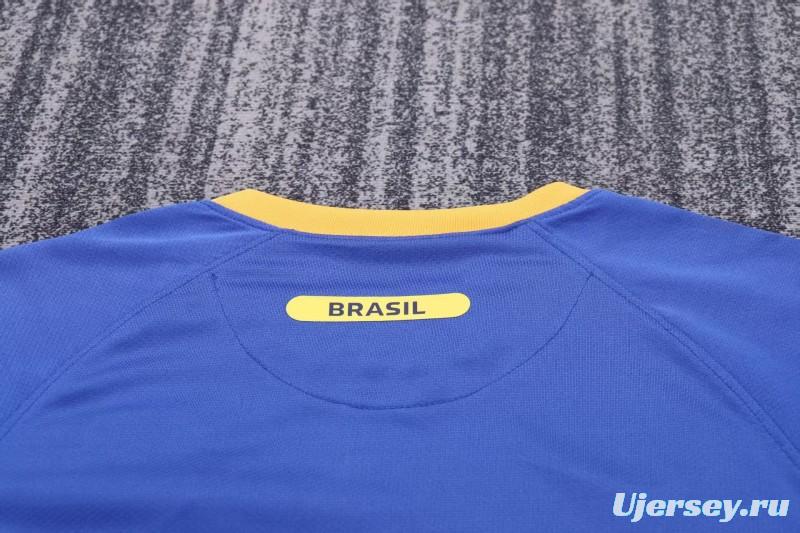 Retro 2010/11 Kids Brazil Blue & White Away Jersey