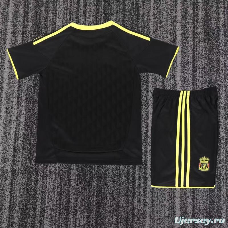 Retro 2010/11 Kids Liverpool Black & Yellow Away Jersey