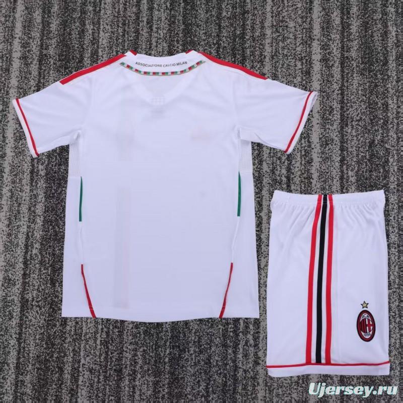 Retro 2010/11 Kids AC Milan White Away Jersey